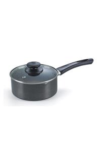 Prestige Omega Deluxe Granite Milk Pan with Lid, 160mm