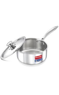 Prestige Elite Tri Ply 140mm Sauce Pan with Lid